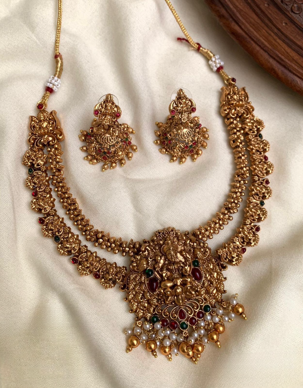 2 Layer Lakshmi Short Haram Necklace
