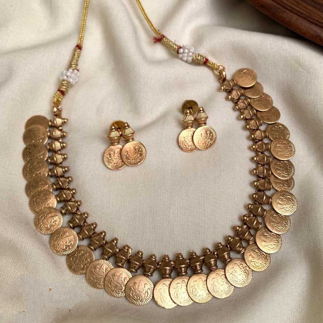 Antique Gold Kashu Maala Necklace