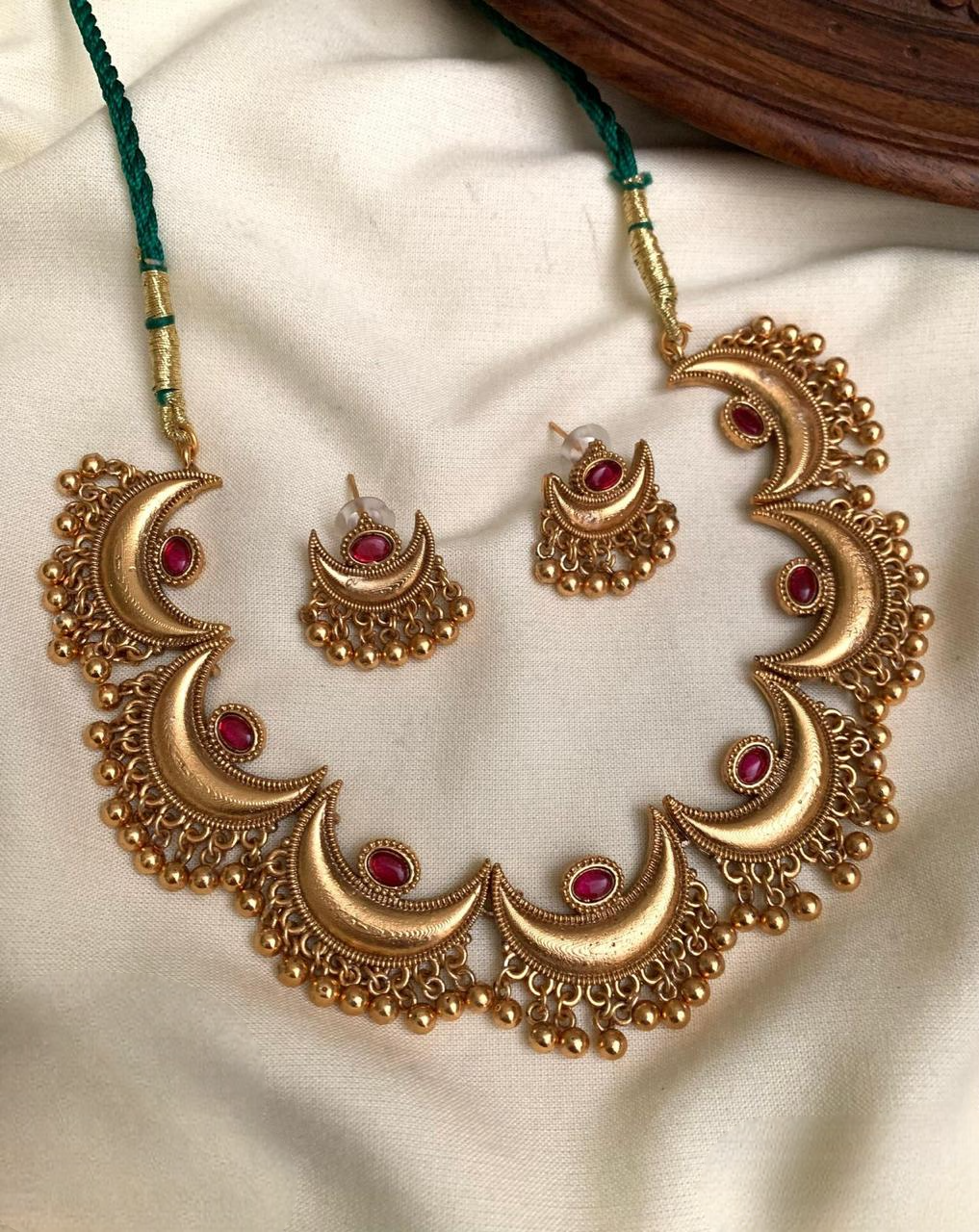 Half Moon  Antique Necklace Set.